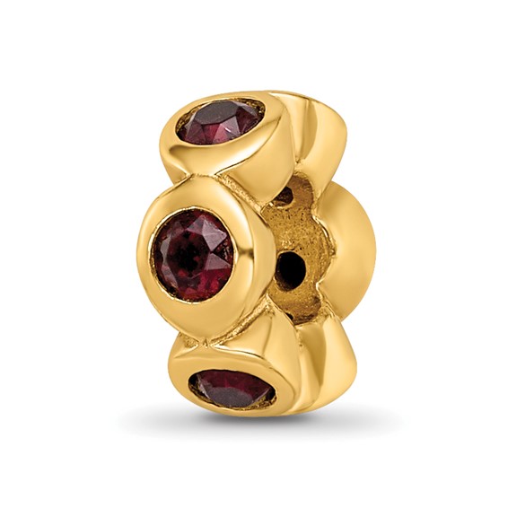 Sterling Silver Gold-plated Reflections Jun Swarovski Elements Bead