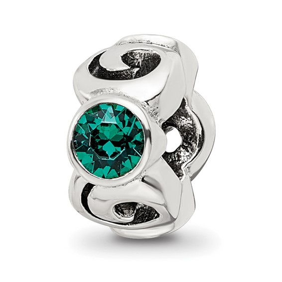 Sterling Silver Reflections May Swarovski Crystal Birthstone Bead