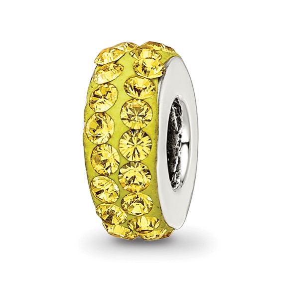 Sterling Silver Reflections Nov Double Row Swarovski Crystal Bead