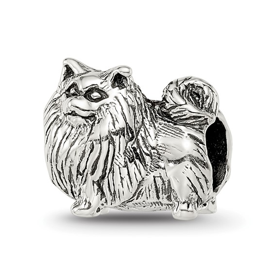 Sterling Silver Reflections Antiqued Pomeranian Bead