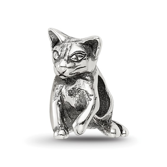 Sterling Silver Reflections Abyssinian Cat Bead
