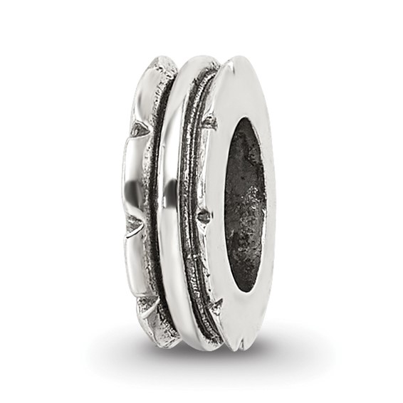 Sterling Silver Reflections Grooved Spacer Bead