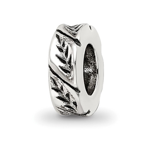 Sterling Silver Reflections Leaf Design Spacer Bead
