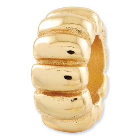 Sterling Silver Gold-plated Reflections Scalloped Spacer Bead