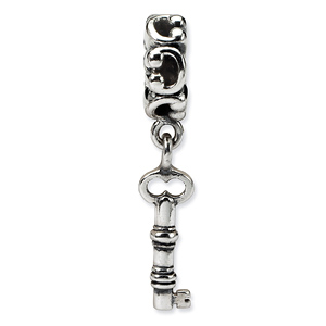 Sterling Silver Reflections Key Dangle Bead
