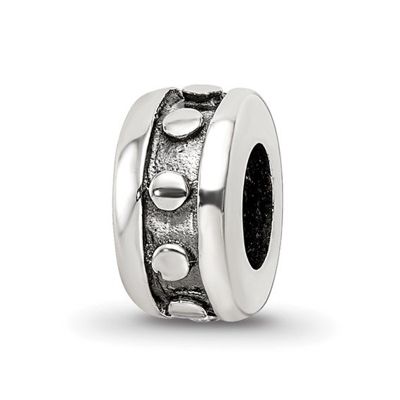 Sterling Silver Dotted Stopper Spacer