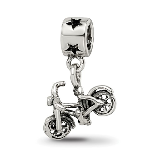 Sterling Silver Reflections Kids Bicycle Dangle Bead