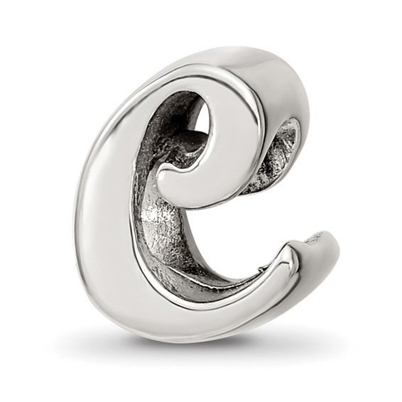Sterling Silver Reflections Letter C Script Bead