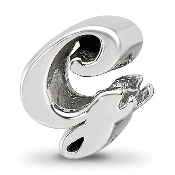 Sterling Silver Reflections Letter G Script Bead