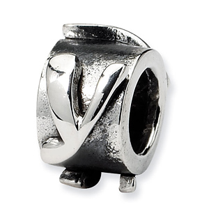 Sterling Silver Reflections Letter Y Message Bead