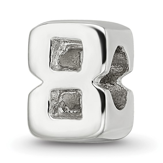 Sterling Silver Reflections Numeral 8 Bead