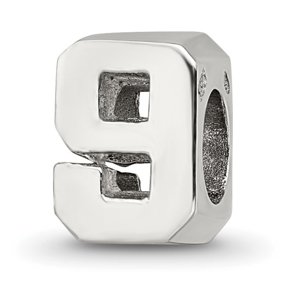 Sterling Silver Reflections Numeral 9 Bead