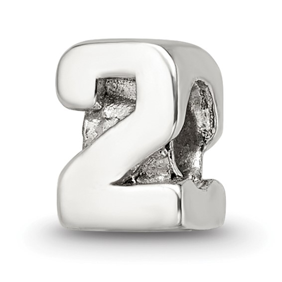 Sterling Silver Reflections Kids Numeral 2 Bead