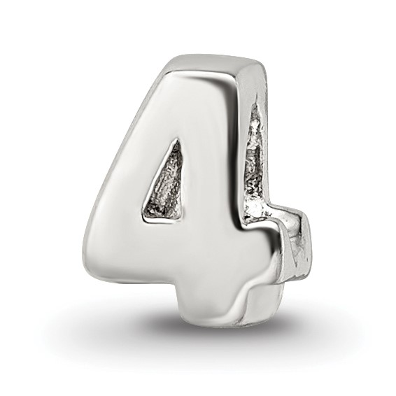 Sterling Silver Reflections Kids Numeral 4 Bead