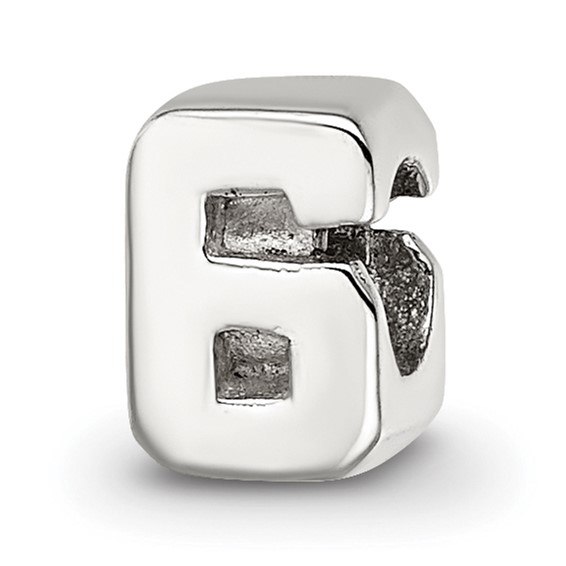 Sterling Silver Reflections Kids Numeral 6 Bead