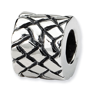 Sterling Silver Reflections Basket Weave Bali Bead