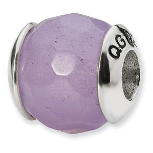 Sterling Silver Reflections Faceted Lavender Quartz Stone Bead