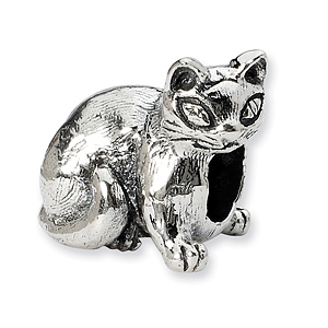 Sterling Silver Reflections Siamese Cat Bead