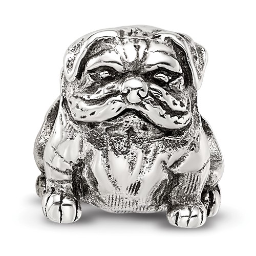 Sterling Silver Reflections Bulldog Bead