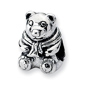 Sterling Silver Reflections Teddy Bear Bead