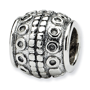 Sterling Silver Reflections Round Bali Bead with Dots