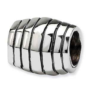 Sterling Silver Reflections Bali Bead with Grooves