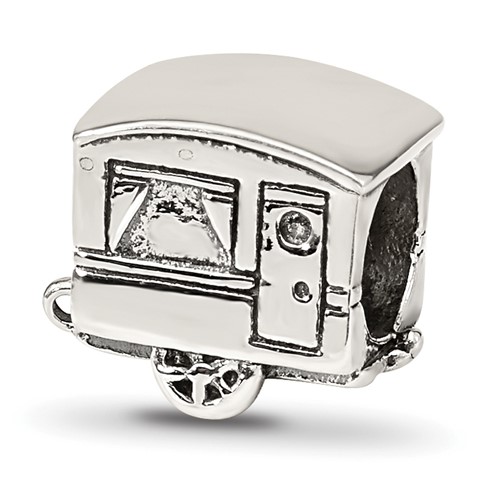 Sterling Silver Reflections Camper Trailer Bead