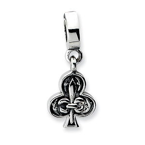Sterling Silver Reflections Clubs Dangle Bead