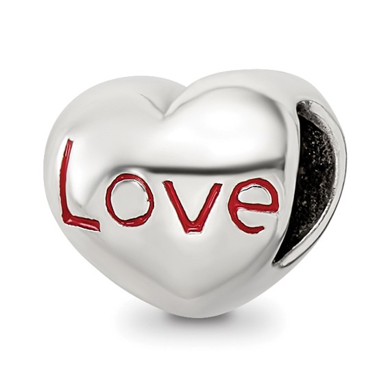 Sterling Silver Reflections Love Heart Bead
