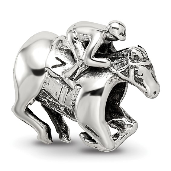 Sterling Silver Reflections Race Horse Bead