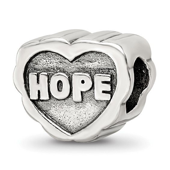 Sterling Silver Reflections Hope Heart Bead
