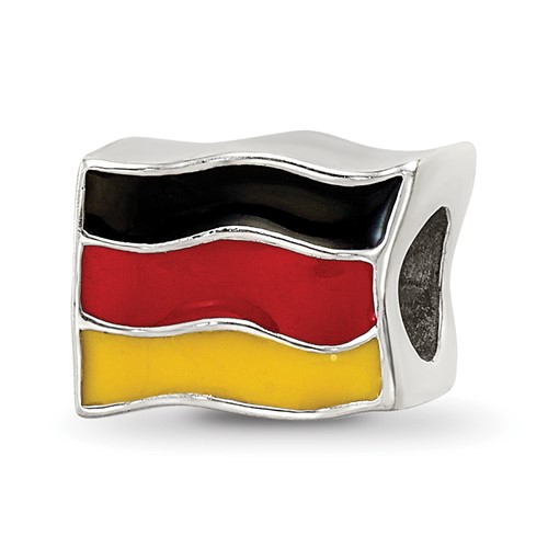 Sterling Silver Reflections Germany Flag Bead