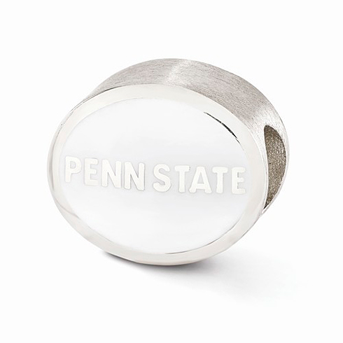 Sterling Silver Enameled Penn State University Bead