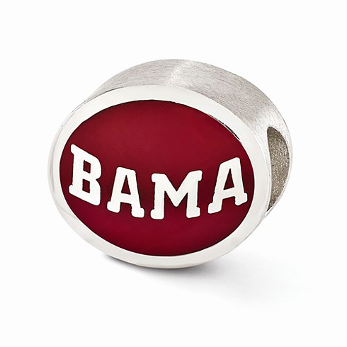 Sterling Silver Enameled University of Alabama BAMA Bead QRS2037E1