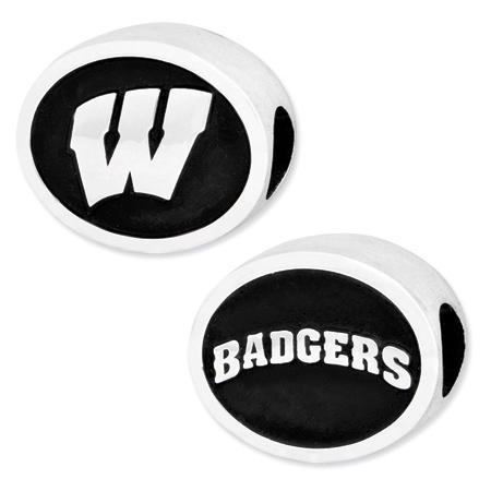 Sterling Silver University of Wisconsin Bead