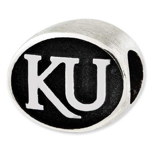 Sterling Silver University of Kansas Charm Bead