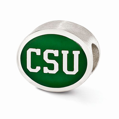 Sterling Silver Enameled Colorado State University Bead
