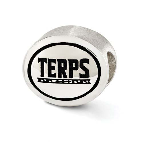 Sterling Silver University of Maryland Terrapins Bead