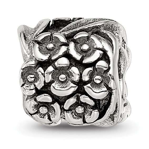 Sterling Silver Reflections Small Floral Cluster Bead