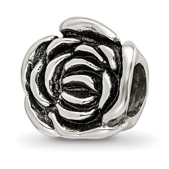 Sterling Silver Reflections Rose Floral Bead