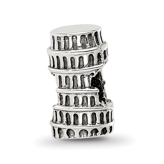 Sterling Silver Reflections Leaning Tower of Pisa Bead