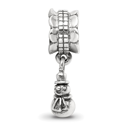 Sterling Silver Reflections Snowman Dangle Bead