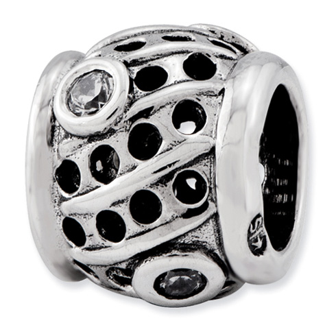 Sterling Silver Reflections CZ 4-Stone Bead