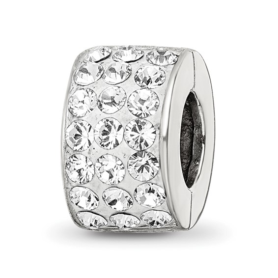 Sterling Silver Reflections Clear Swarovski Elements Bead