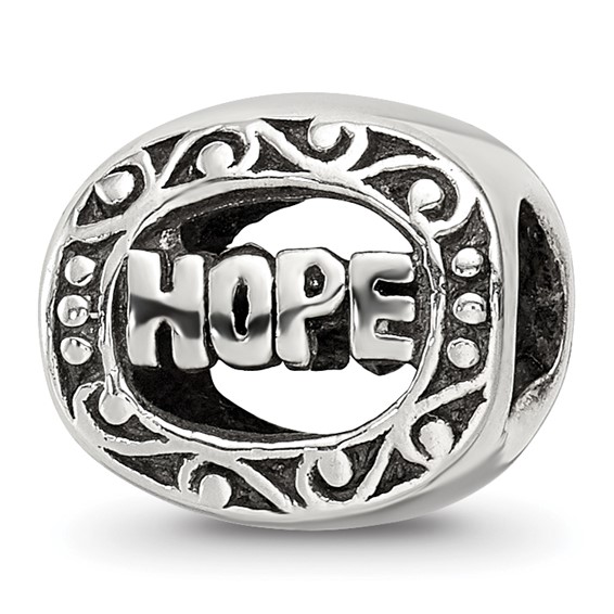 Sterling Silver Reflections Hope Bead with Fancy Border