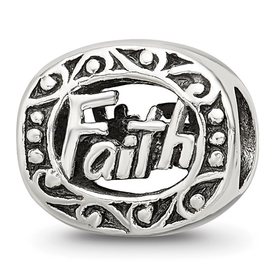 Sterling Silver Reflections Faith Bead