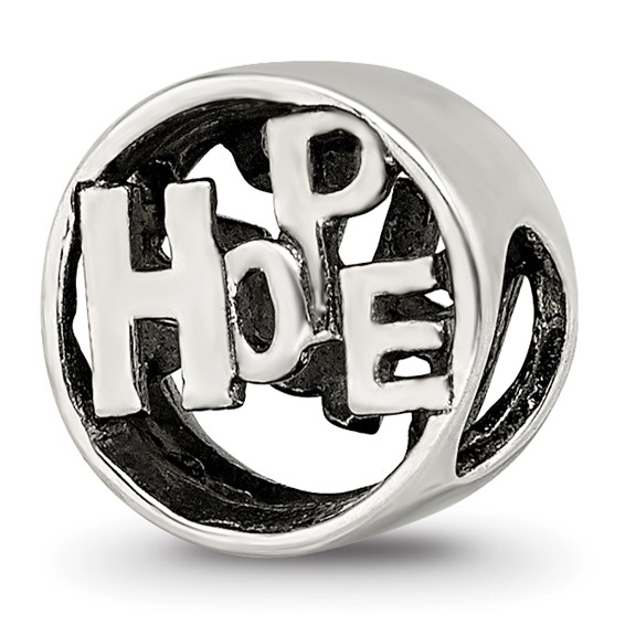 Sterling Silver Reflections Round Hope Bead