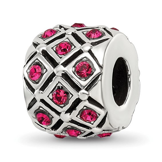 Sterling Silver Reflections July Swarovski Checkerboard Bead