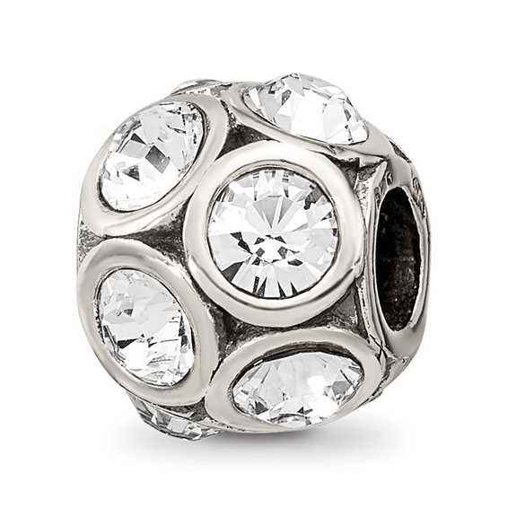 Sterling Silver Reflections April Swarovski Bezel Bead