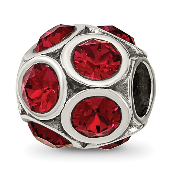 Sterling Silver Reflections July Swarovski Elements Bezel Bead